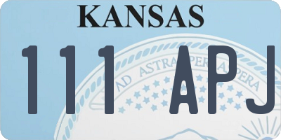 KS license plate 111APJ
