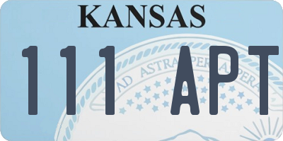 KS license plate 111APT