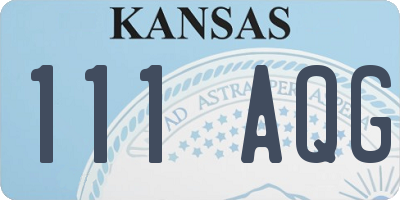 KS license plate 111AQG