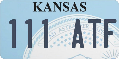 KS license plate 111ATF