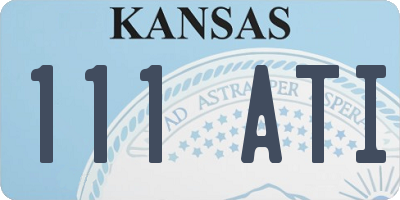 KS license plate 111ATI