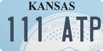 KS license plate 111ATP