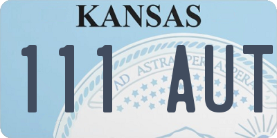 KS license plate 111AUT