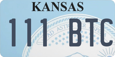 KS license plate 111BTC