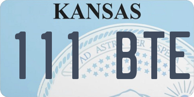 KS license plate 111BTE