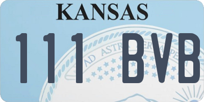 KS license plate 111BVB