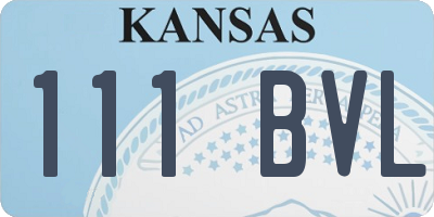 KS license plate 111BVL
