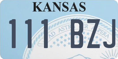 KS license plate 111BZJ