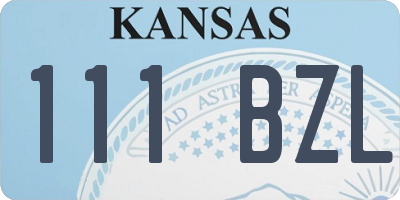 KS license plate 111BZL