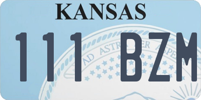 KS license plate 111BZM