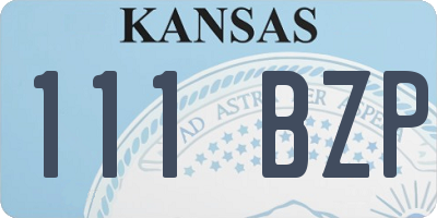 KS license plate 111BZP