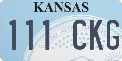 KS license plate 111CKG