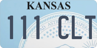 KS license plate 111CLT