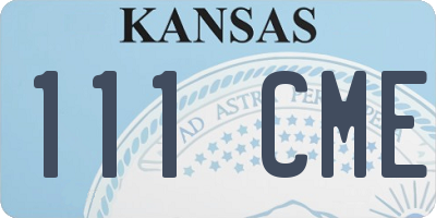 KS license plate 111CME