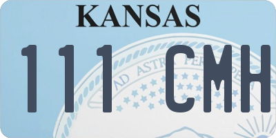 KS license plate 111CMH