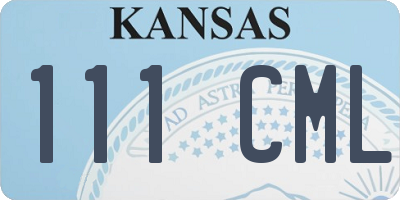 KS license plate 111CML