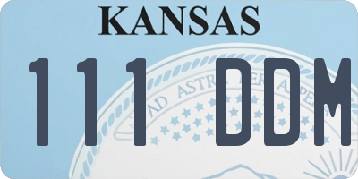 KS license plate 111DDM