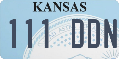 KS license plate 111DDN