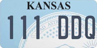 KS license plate 111DDQ