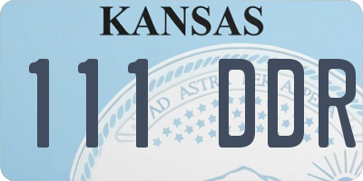 KS license plate 111DDR