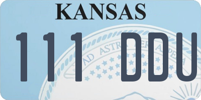KS license plate 111DDU