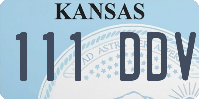 KS license plate 111DDV