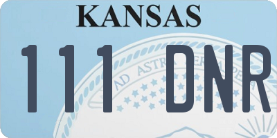 KS license plate 111DNR