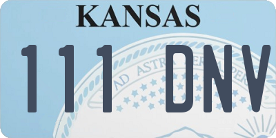 KS license plate 111DNV