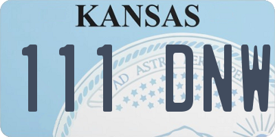 KS license plate 111DNW