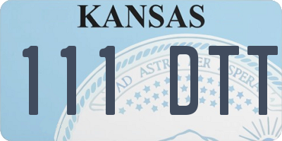 KS license plate 111DTT