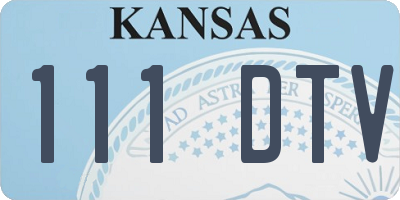 KS license plate 111DTV