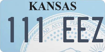 KS license plate 111EEZ