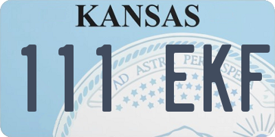 KS license plate 111EKF