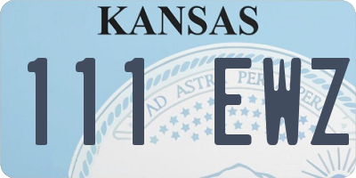 KS license plate 111EWZ