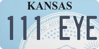 KS license plate 111EYE