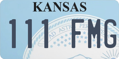KS license plate 111FMG