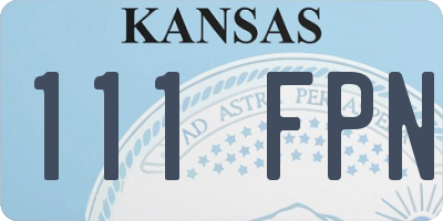 KS license plate 111FPN