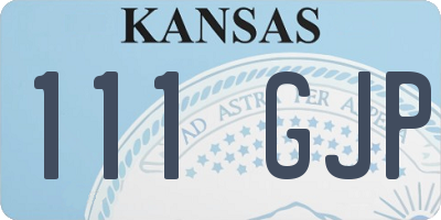 KS license plate 111GJP