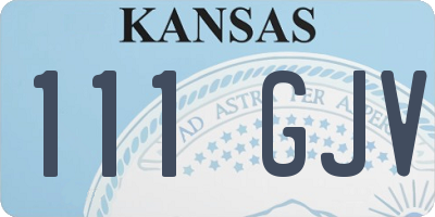 KS license plate 111GJV