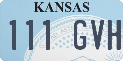 KS license plate 111GVH