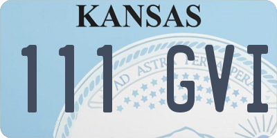 KS license plate 111GVI