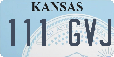 KS license plate 111GVJ