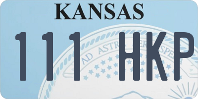 KS license plate 111HKP