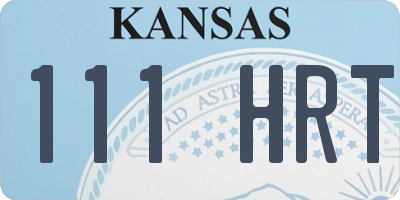 KS license plate 111HRT