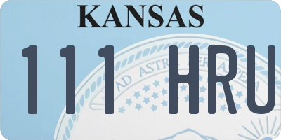 KS license plate 111HRU