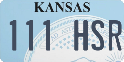 KS license plate 111HSR