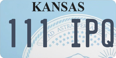 KS license plate 111IPQ