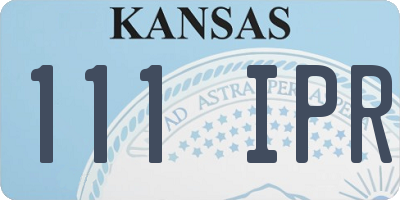 KS license plate 111IPR
