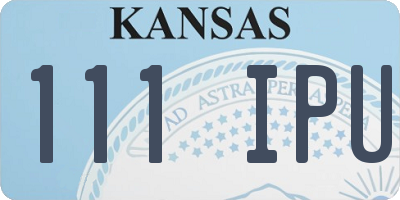 KS license plate 111IPU