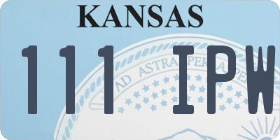 KS license plate 111IPW